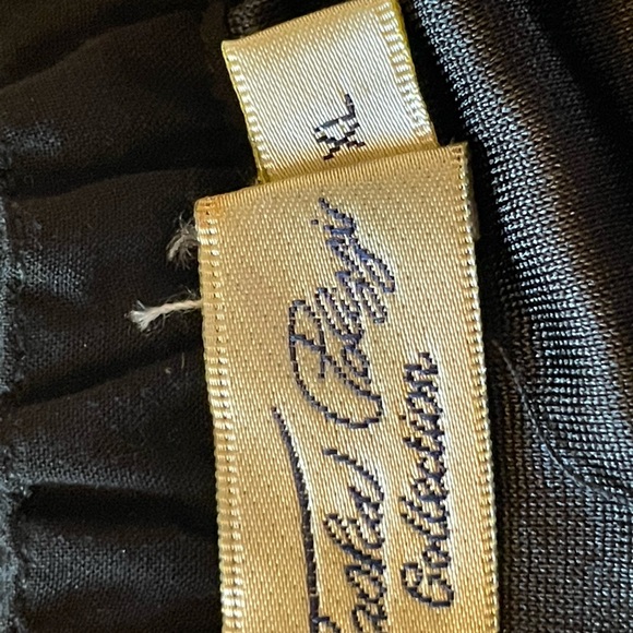 Tasha Polizzi Black maxi skirt embroidered with silver floral pattern - Picture 4 of 7